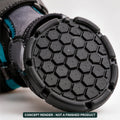 Padkind replacement pad concept render: underside hex-grip texture (AI concept, not a finished product)