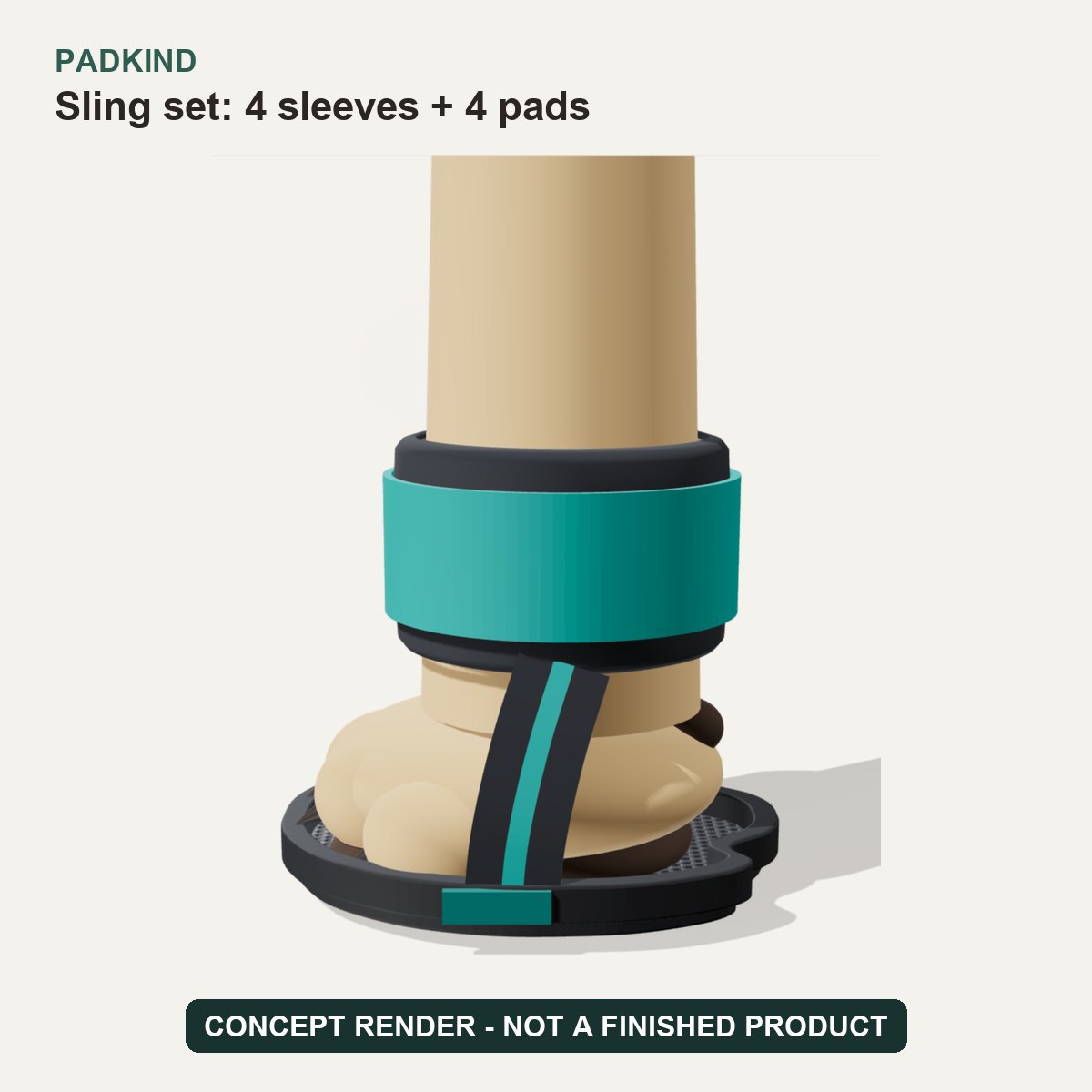 Concept render: Padkind Sling set - not a finished product